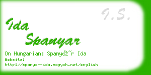 ida spanyar business card